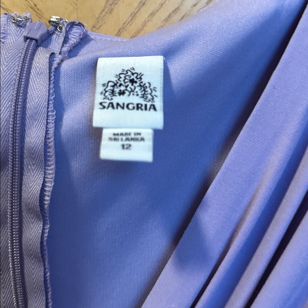 Signature by Sangria Lavender lace dress size 12 - Picture 4 of 6